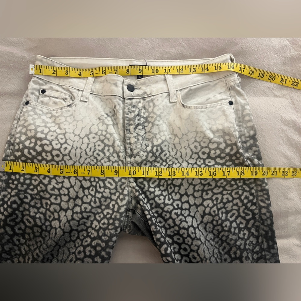 Nydj Womens Slim Skinny Jeans Leopard Print Ombre Stretch Pockets Denim size 12 - Picture 6 of 13